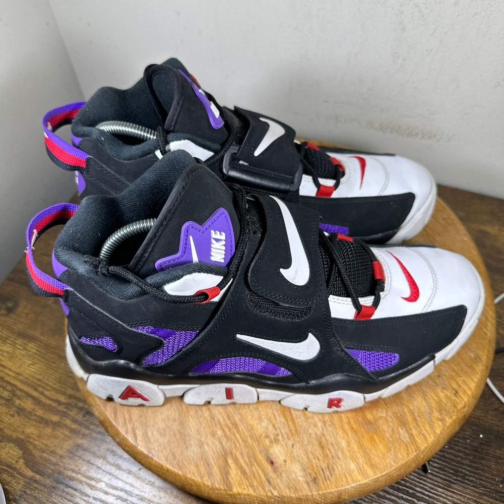 Nike Air Barrage Mid Raptors Black White Hyper Purple CD9329-001 Mens 11